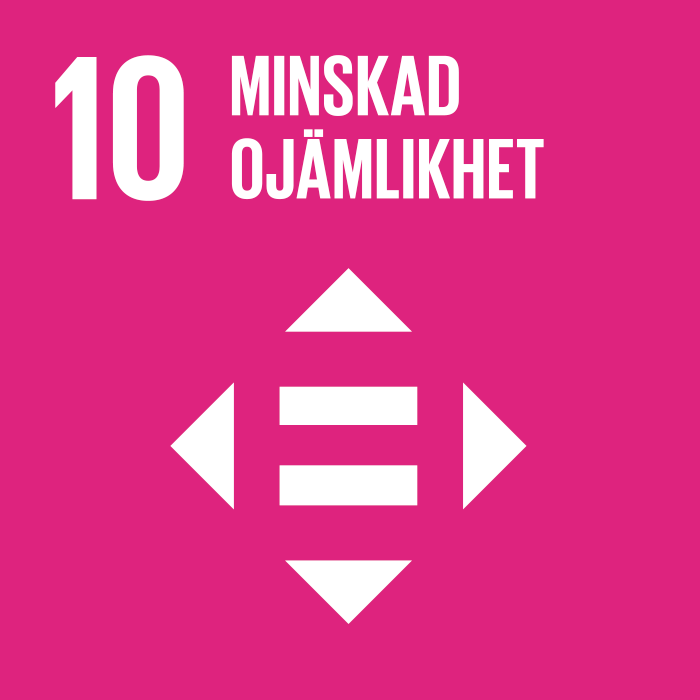 minskad ojämlikhet. logotyp. 