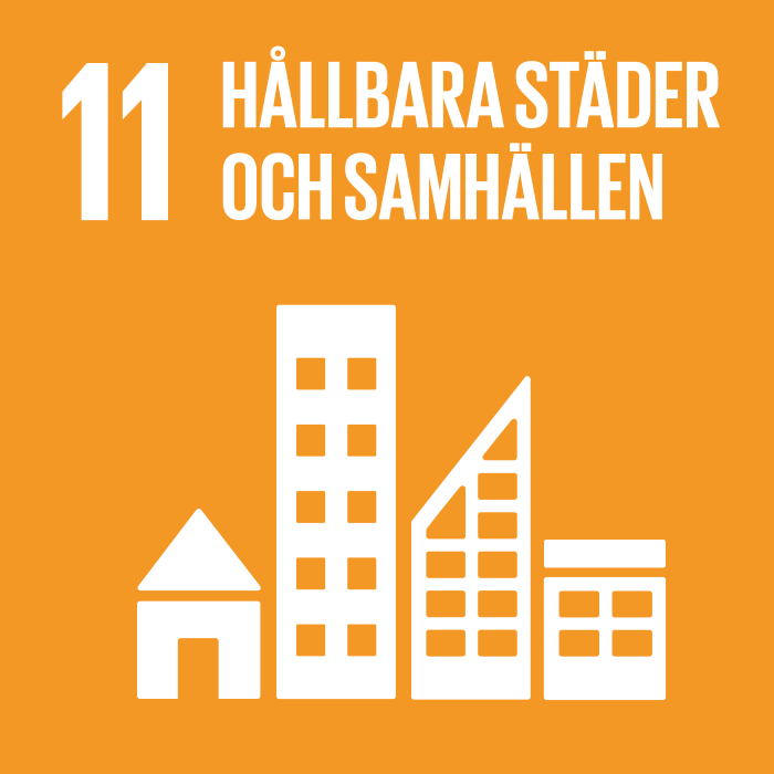 hållbara städer och samhällen. logotyp.