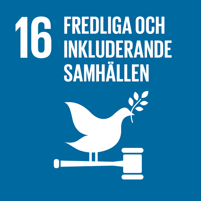 fredliga och inkluderande samhällen. logotyp. 