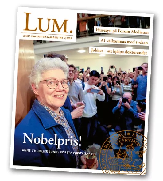 Foto på framsidan av Lunds universitets magasin.